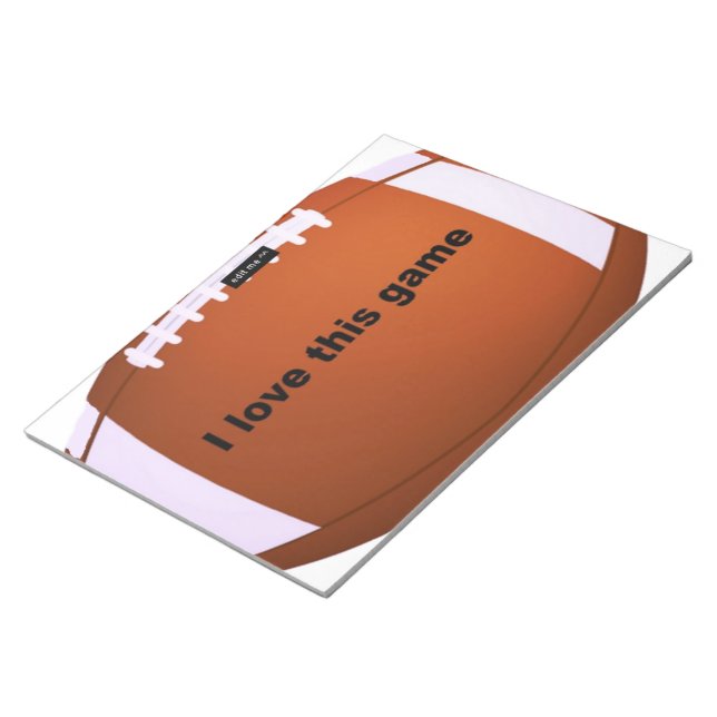 American football notepad (Angled)