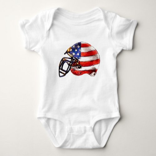 American Football of Patriots Baby Bodysuit