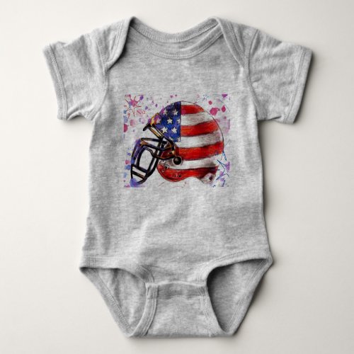 American Football of Patriots Fun Baby Bodysuit