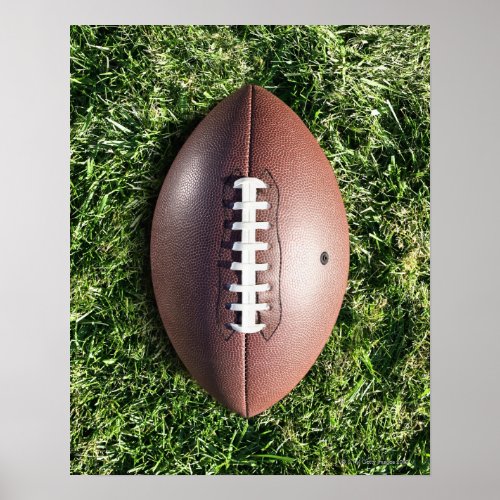 American football on grass poster