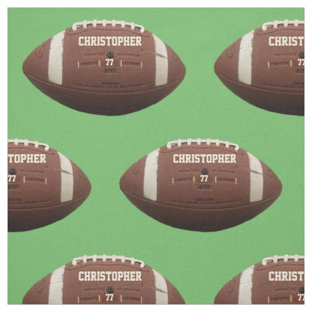 rugby balls , football balls pattern fabric Zazzle