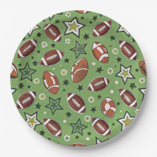 American Football Paper Plates