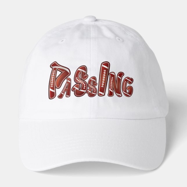 American Football Passing Embroidered Style Hat -  (Front)