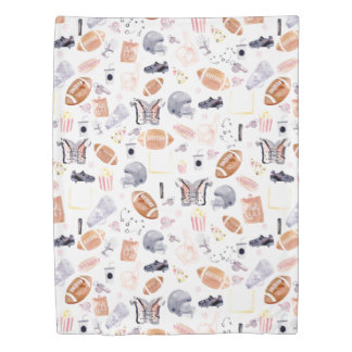 American Football Pattern Duvet Cover