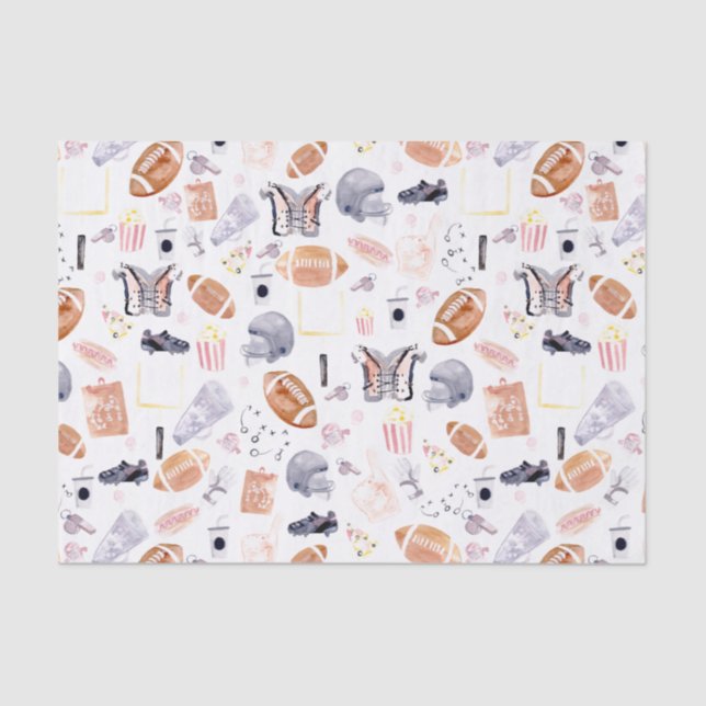 American Football Pattern Tissue Paper (Front)