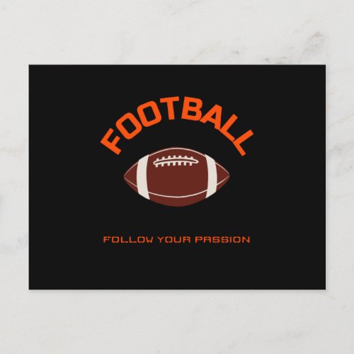 American Football Planet Vintage Rugby Ball Postcard