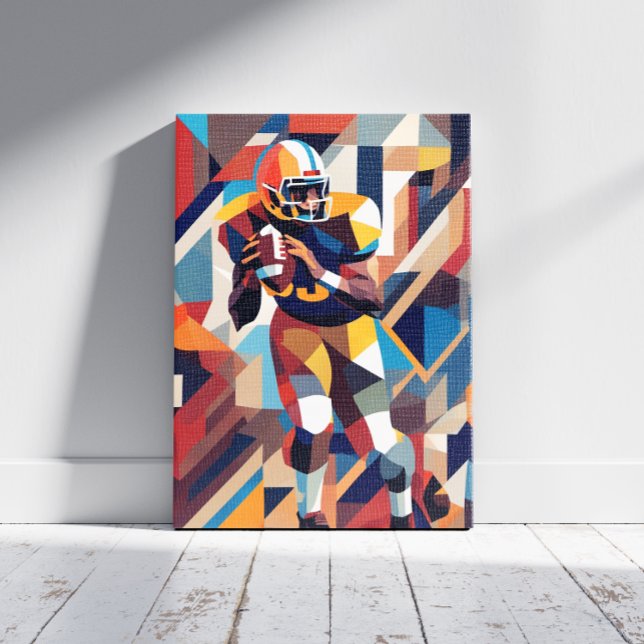 American Football Player Cubism Canvas Print (Creator Uploaded)