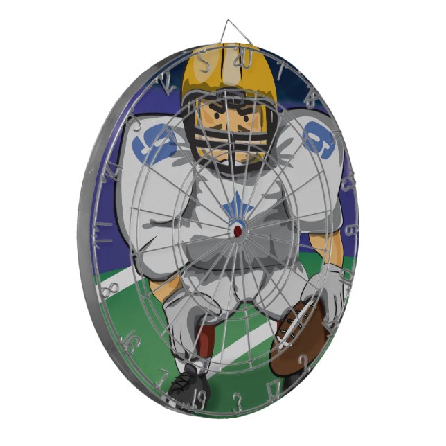 American football player dart board (Front Left)