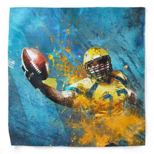 American Football player Grunge Abstract Bandana