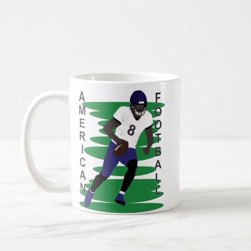 American football player in action coffee mug