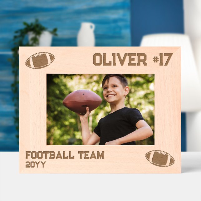 American Football Player Number & Name Engraved Frames (Creator Uploaded)
