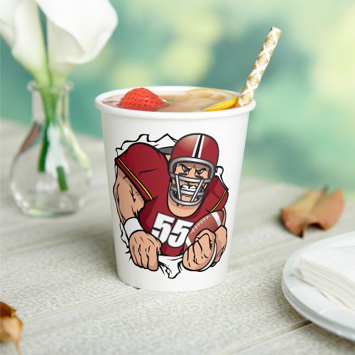 American Football Player  Paper Cups