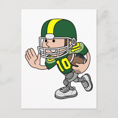 American football player postcard