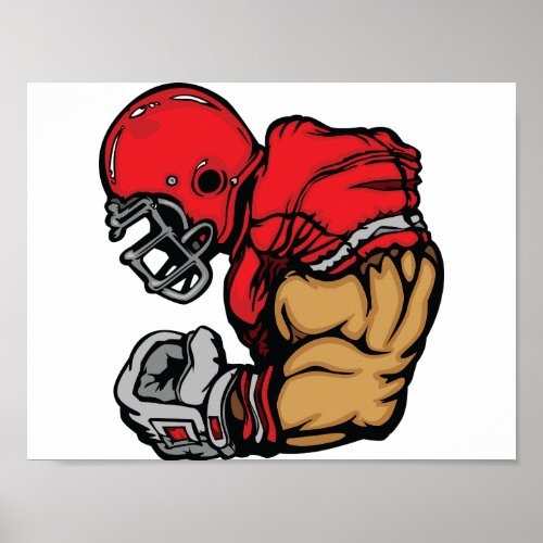 American Football Player Poster