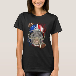 American Football Player Rat Patriotic 4th Of July T-Shirt
