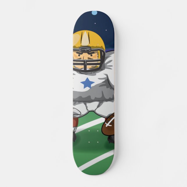 American football player skateboard deck (Front)