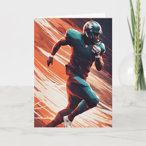 American Football Player Sport Fathers Day Card