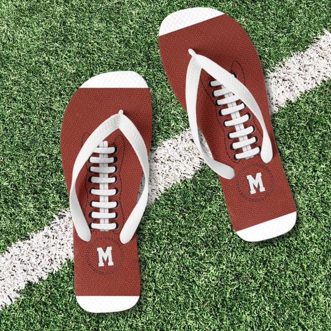 American Football Player Sports Flip Flops (Creator Uploaded)