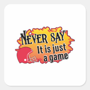 American Football Player Sports Team Game USA Gift Square Sticker