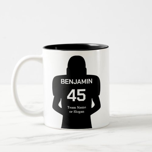 American Football Player with Name  Number 2023 Two_Tone Coffee Mug