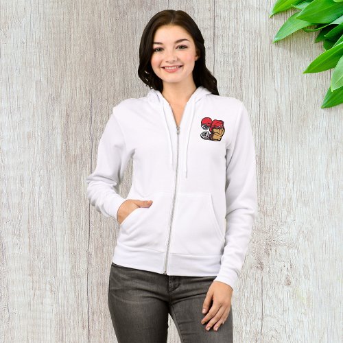 American Football Player Womens Full_Zip Hoodie