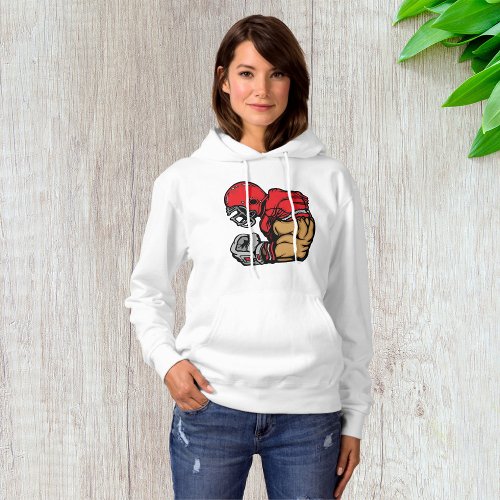 American Football Player Womens Hoodie