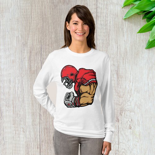 American Football Player Womens Long_Sleeve T_Shirt