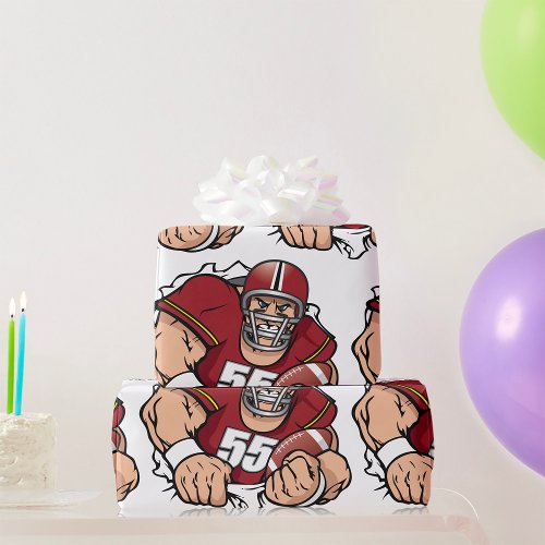 American Football Player  Wrapping Paper