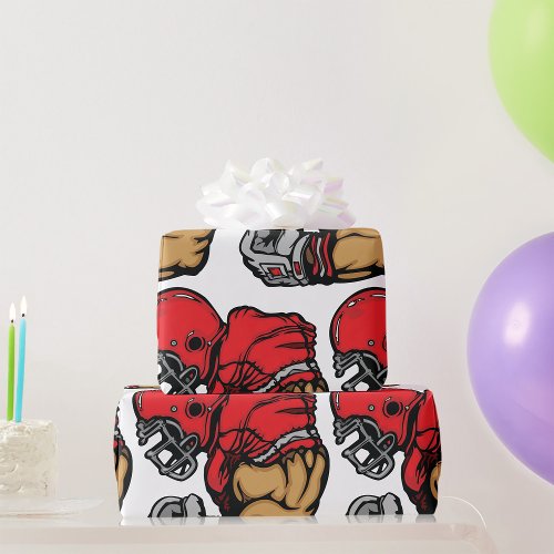 American Football Player Wrapping Paper