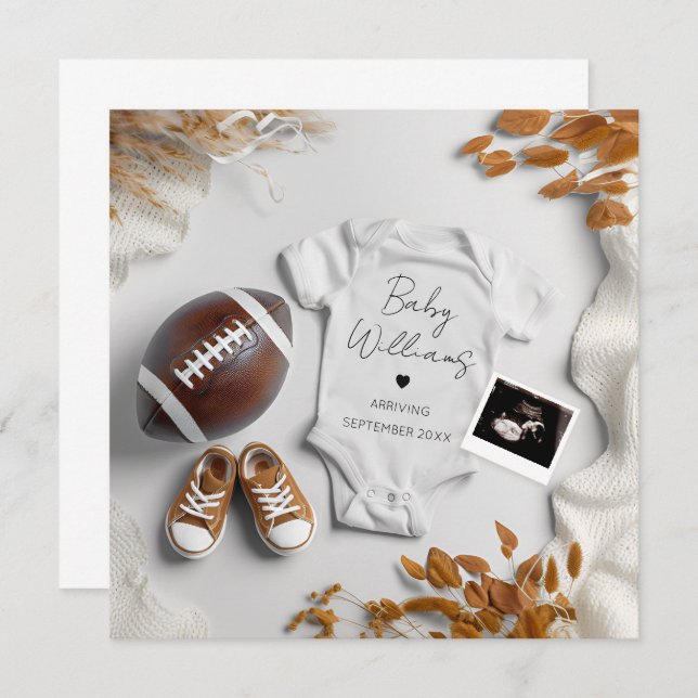 American Football Pregnancy Announcement (Front/Back)