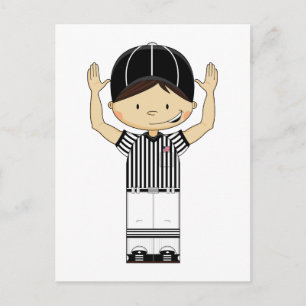 American Football Referee Postcard