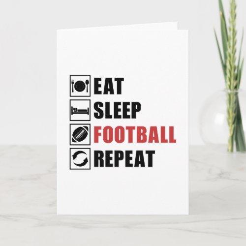 American Football Repeat Team Game USA Gift Idea Card