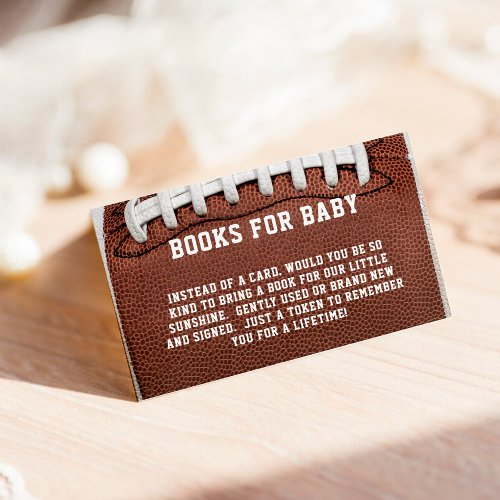 American Football Request Books for Baby Shower Enclosure Card