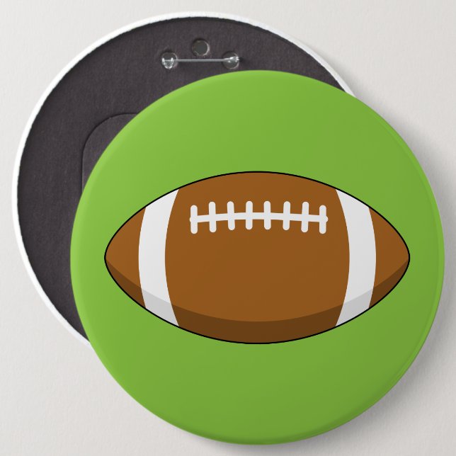 American Football Rugby Ball Button (Front & Back)