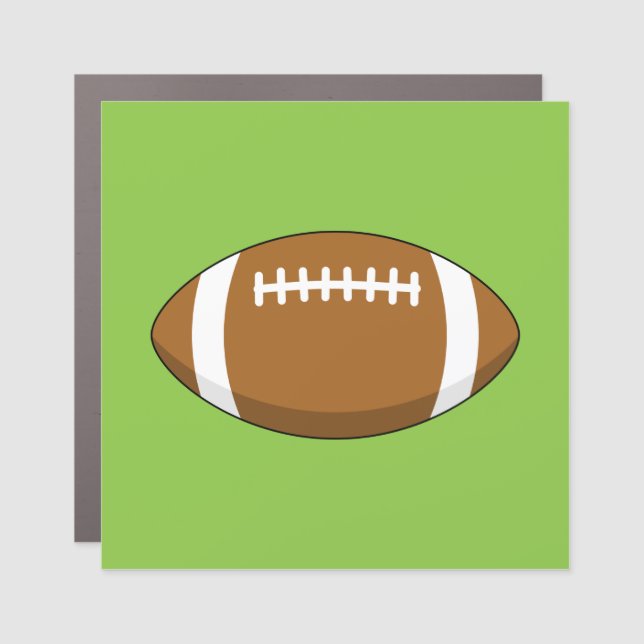 American Football Rugby Ball Car Magnet (Front)