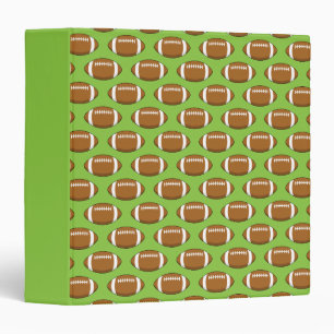American Football Rugby Ball Pattern 3 Ring Binder