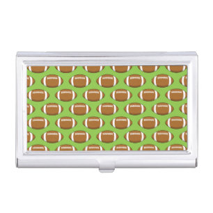 American Football Rugby Ball Pattern Business Card Case