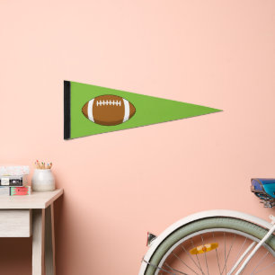 American Football Rugby Ball Pennant Flag