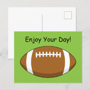 American Football Rugby Ball Personalize Holiday Postcard