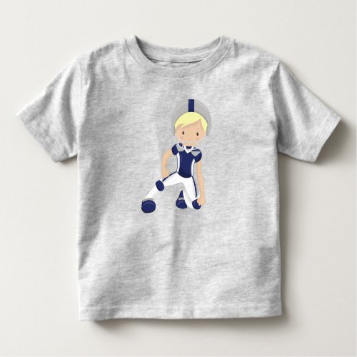 American Football Rugby Cute Boy Blond Hair Toddler T_shirt