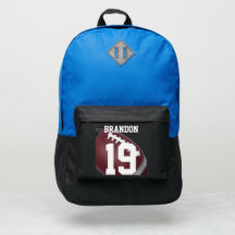 American football rugby school boy kids sports blu
