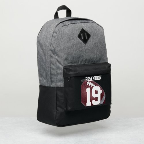 American football rugby school boy kids sports  port authority backpack