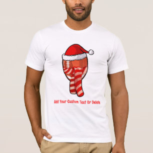 American Football Santa Hat Christmas Pajamas T-Shirt