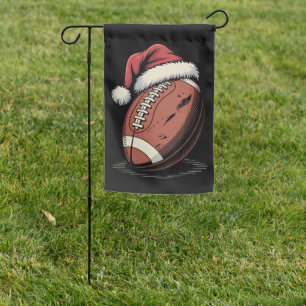 American Football Santa Hat Sports Christmas Xmas  Garden Flag
