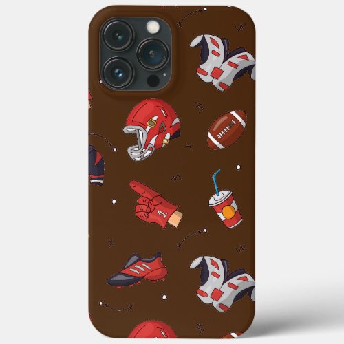 American football seamless pattern sport lover iPhone 13 pro max case