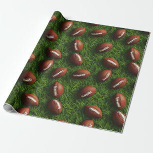 American Football Seamless Sports Pattern Wrapping Paper