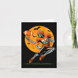 American Football Skeleton Boys Halloween Football Card