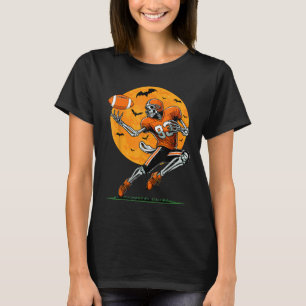 American Football Skeleton Boys Halloween Football T-Shirt