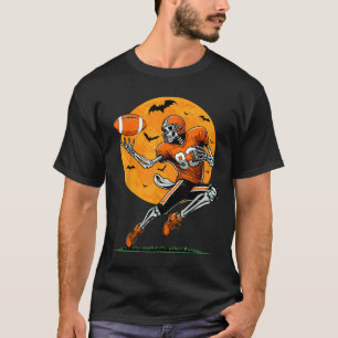 American Football Skeleton Boys Halloween Football T-Shirt