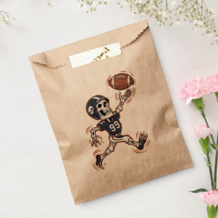 American Football Skeleton Halloween Football  Favor Bag